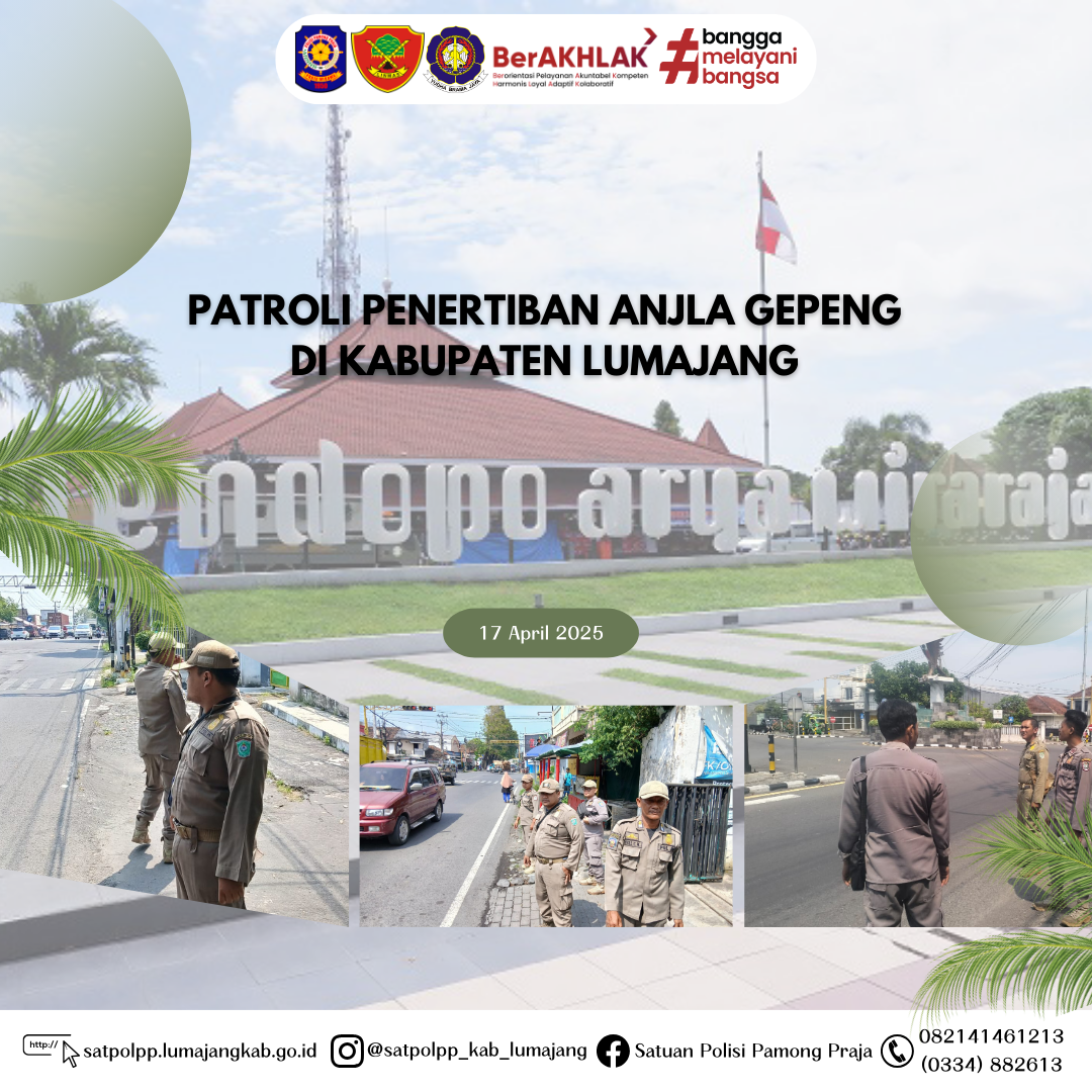 Penertiban Anjal, Gepeng, Badut di Perempatan Lampu Merah Wilayah Kabupaten Lumajang