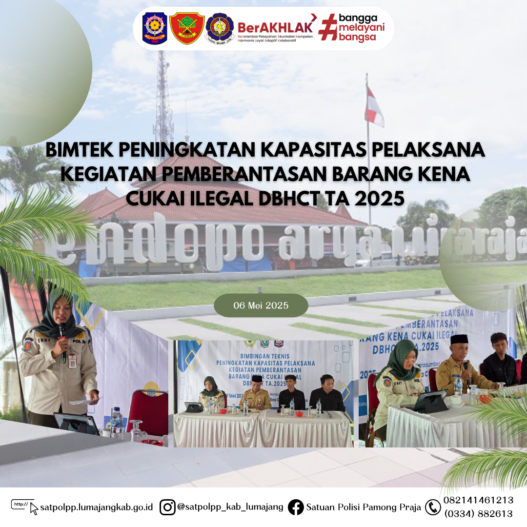 Bimtek Peningkatkan Kapasitas Pelaksana kegiatan Pemberantasan BKC Ilegal TA 2025