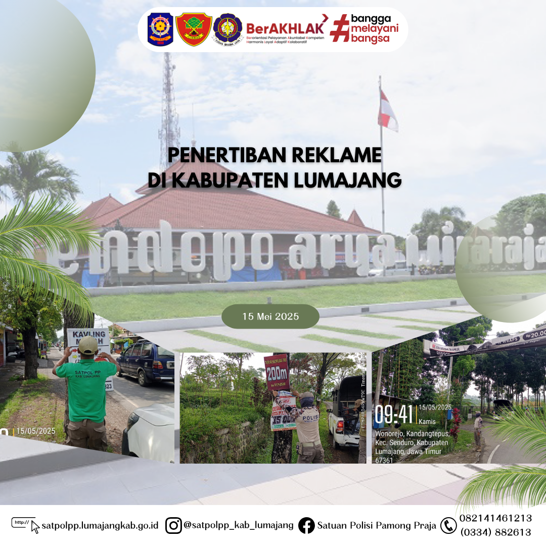 Penertiban Reklame di Kabupaten Lumajang