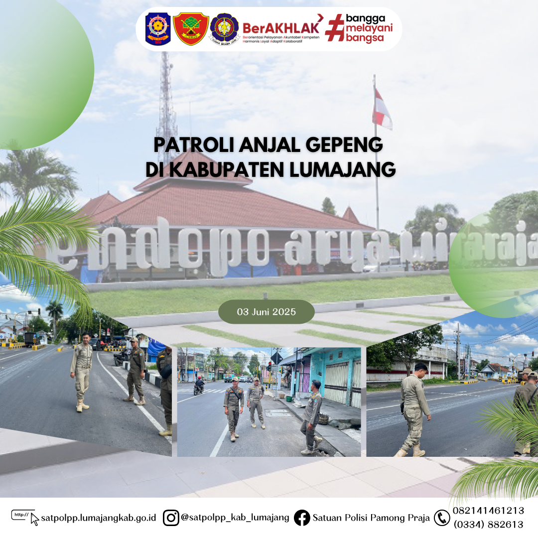 Penertiban Anjal, Gepeng, Badut di Perempatan Lampu Merah Wilayah Kabupaten Lumajang