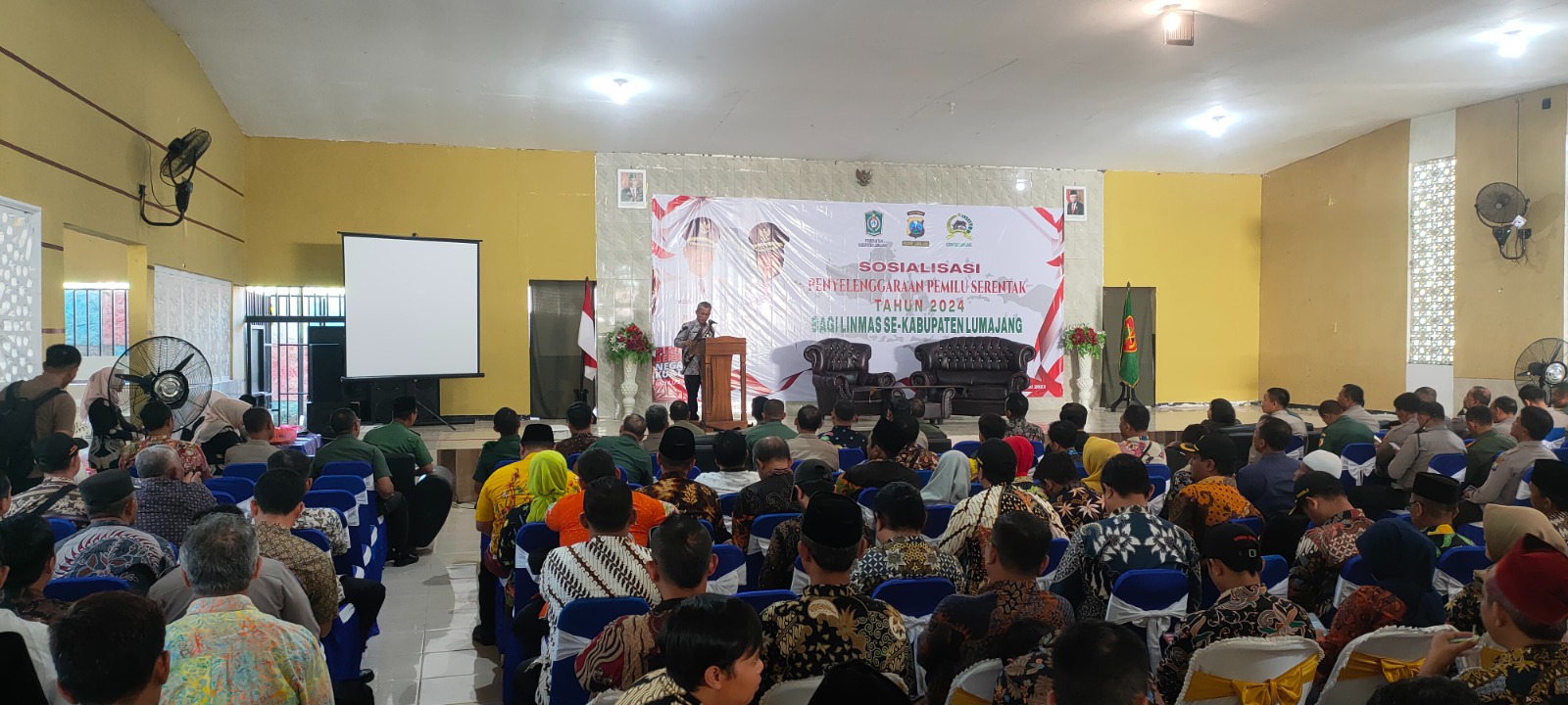Sosialisasi Pengamanan Pemilu Serentak tahun 2024 bagi Satlinmas Se-kabupaten Lumajang