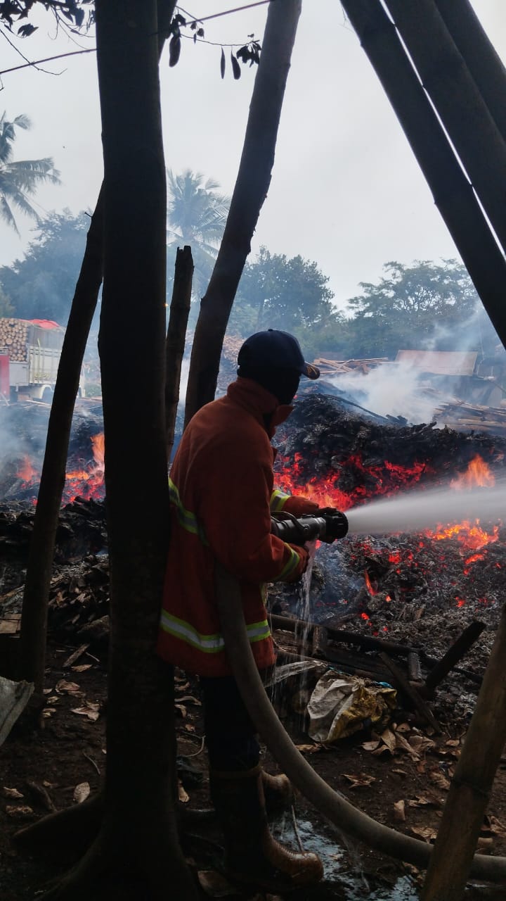 Penanganan Kebakaran Limbah Kayu  UD. Candrawood