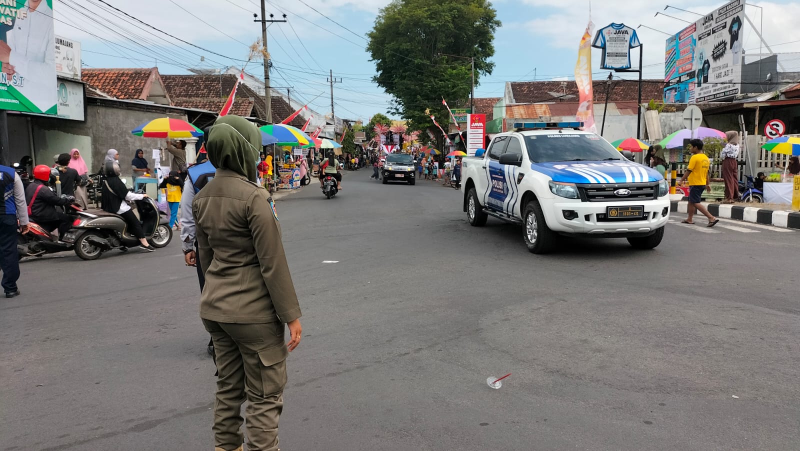 Pengamanan Karnaval HUT RI 78 Kabupaten Lumajang