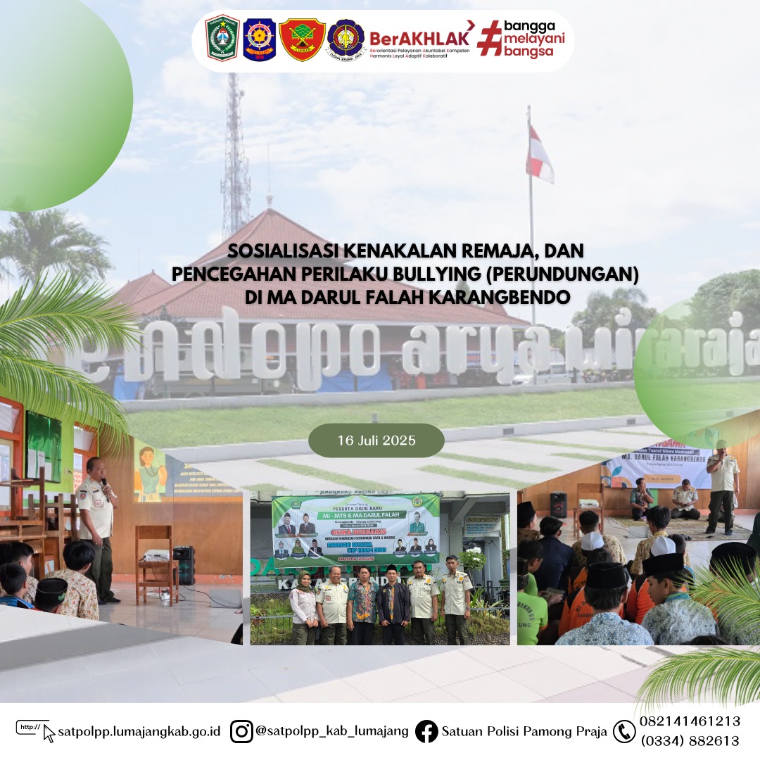 Sosialisasi Kenakalan Remaja, dan Pencegahan Perilaku Bullying (Perundungan) di MA Darul Fallah Karangbendo