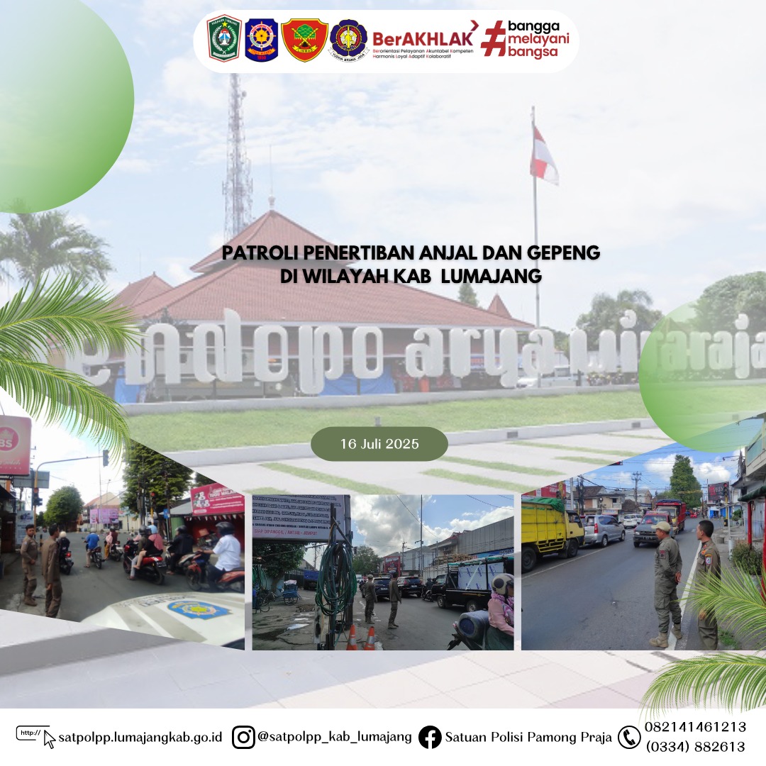 Penertiban Anjal, Gepeng, Badut di Perempatan Lampu Merah Wilayah Kabupaten Lumajang