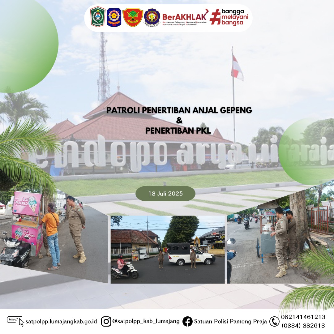 Penertiban PKL dan Patroli Wilayah Kota