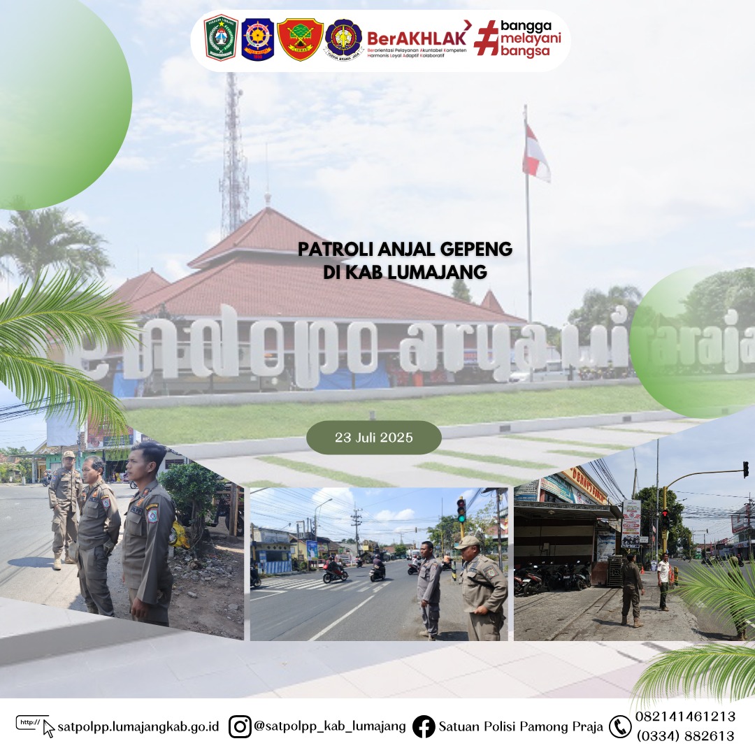 Penertiban Anjal, Gepeng, Badut di Perempatan Lampu Merah Wilayah Kabupaten Lumajang