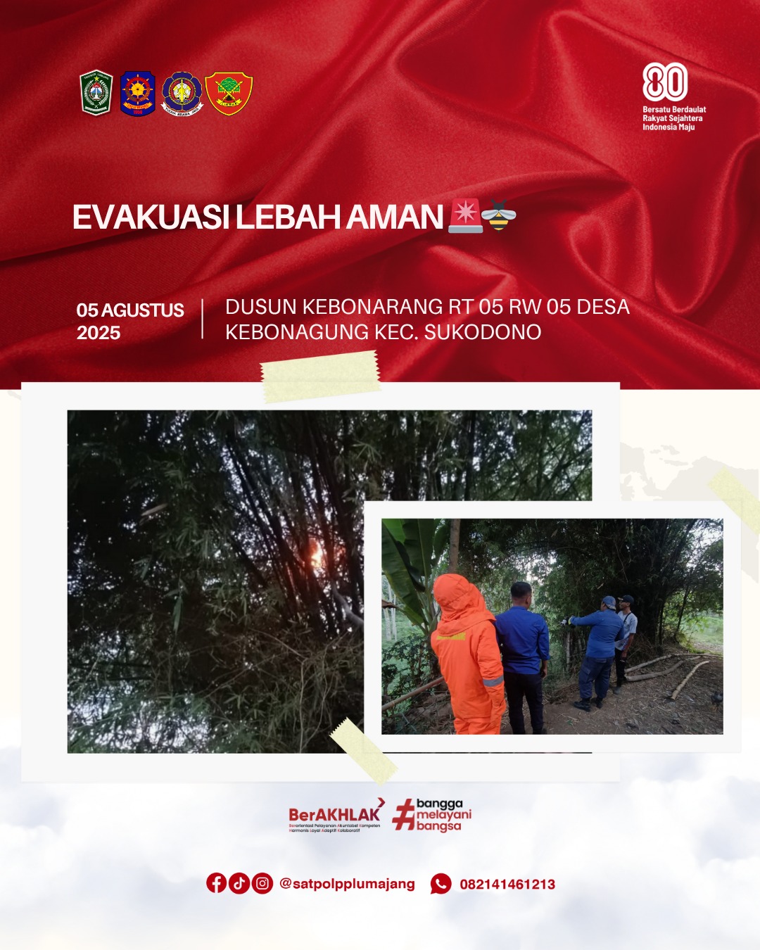 Evakuasi Sarang Lebah di Sukodono