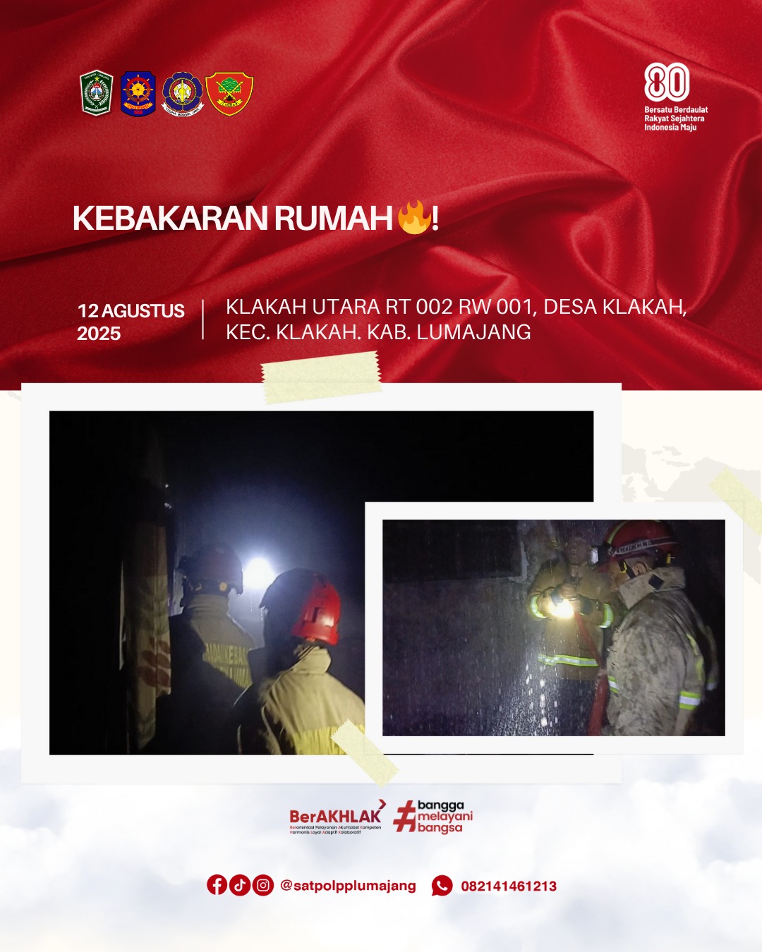 Kebakaran Rumah di Klakah