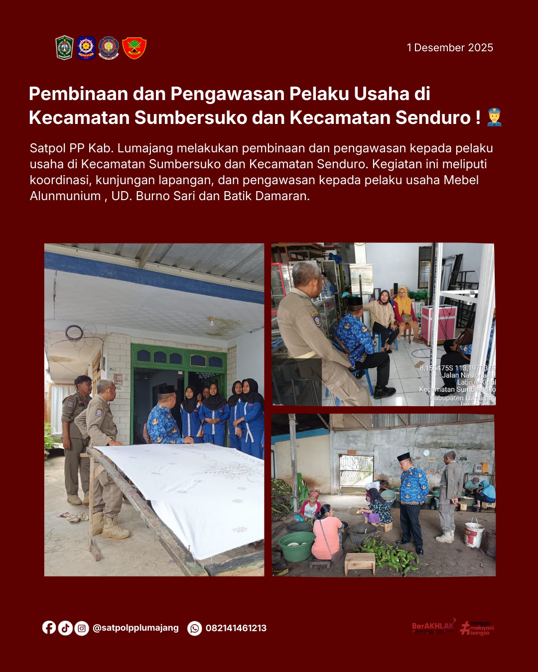 Pembinaan dan Pengawasan Pelaku Usaha di Lumajang! ????