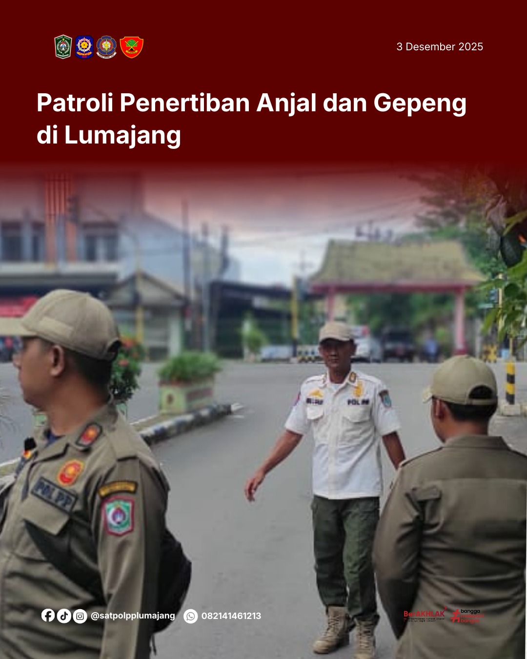 Giat Patroli Penertiban Anjal dan Gepeng di Kota Lumajang Berjalan Lancar! 