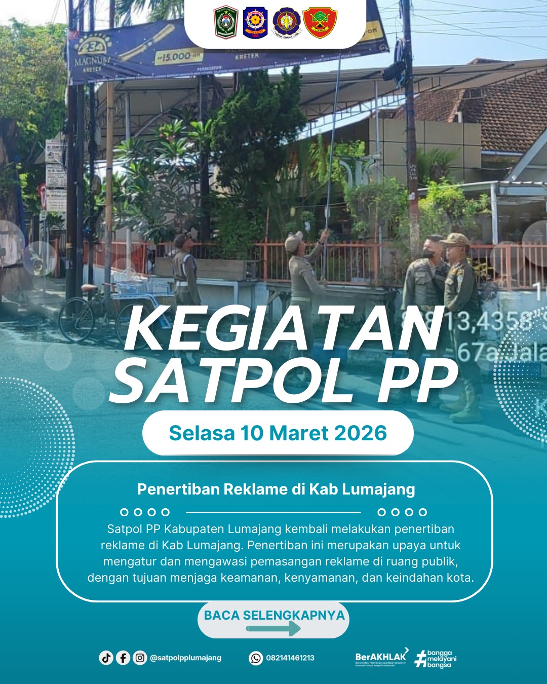 Penertiban Reklame di Kabupaten Lumajang