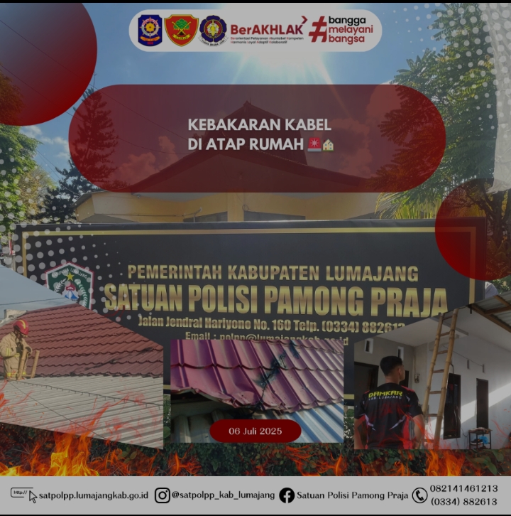 Kebakaran Kabel di Atap Rumah