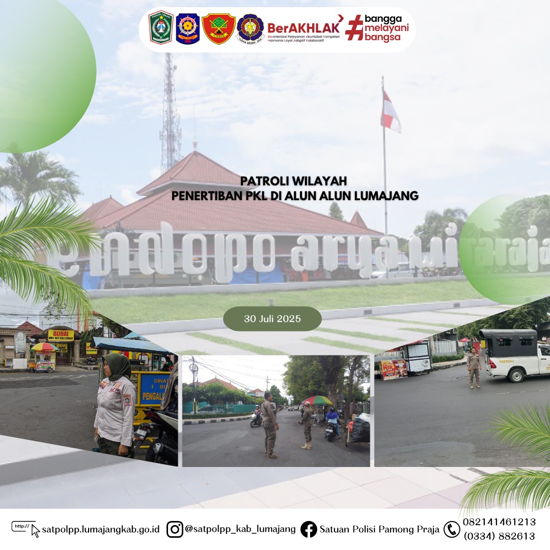 Penertiban PKL di Alun Alun Lumajang