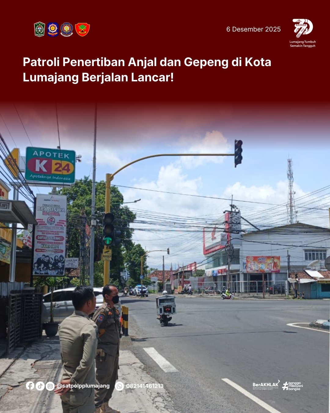 Patroli Penertiban Anjal dan Gepeng di Kota Lumajang Berjalan Lancar! 