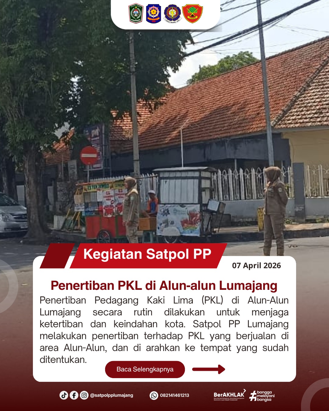 Penertiban Pedagang Kaki Lima (PKL) di Alun-Alun Lumajang