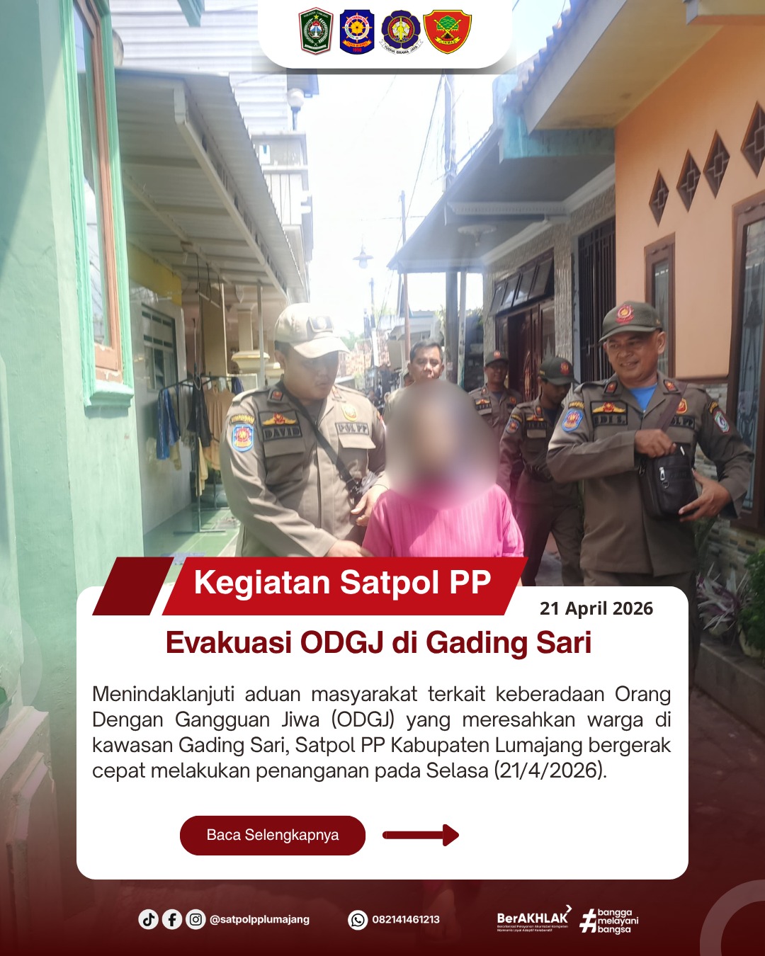 Evakuasi ODGJ di Gading Sari